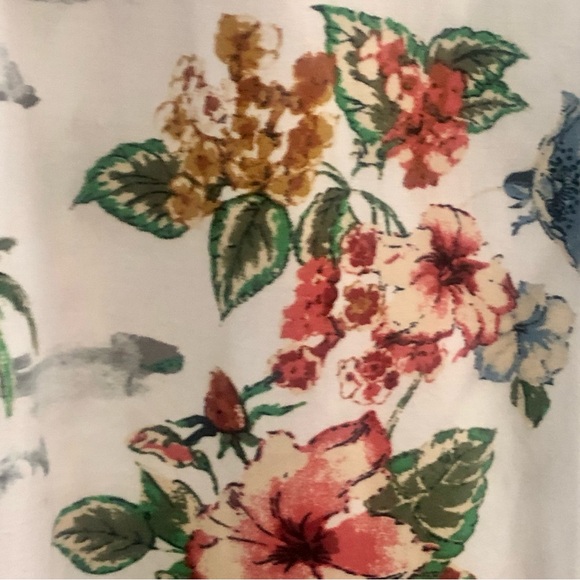 Palm Trees Orchids Old Hawaii Women’s Button Up Top 3X - Picture 3 of 6